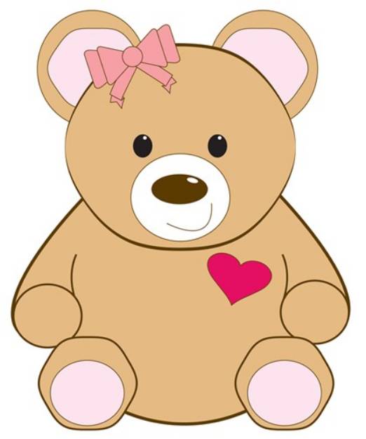 Picture of Valentine Teddy SVG File