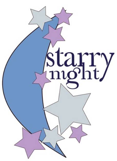 Picture of Starry Night SVG File