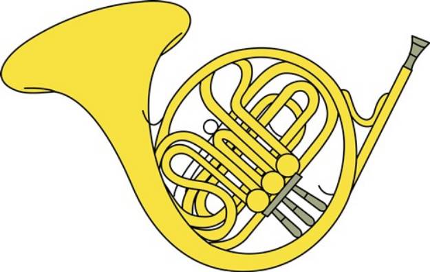 Picture of French Horn SVG File
