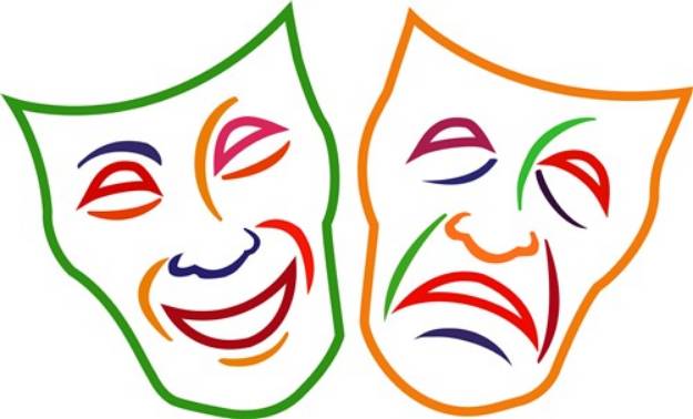 Picture of Comedy Tragedy Masks SVG File