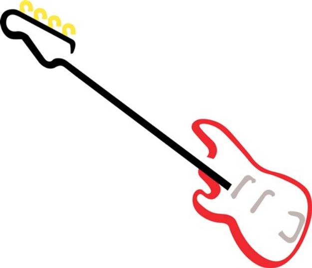 Picture of Electric Bass Guitar SVG File