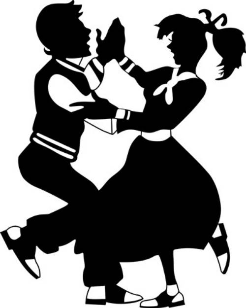 Picture of Jitterbug Silhouette SVG File