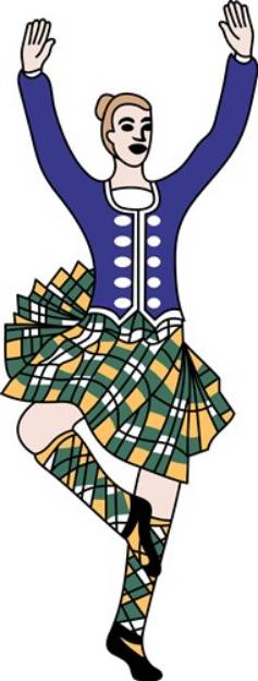 Picture of Highland Dancer SVG File