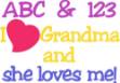 Picture of I Love Grandma SVG File