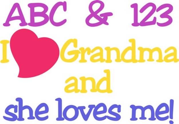Picture of I Love Grandma SVG File