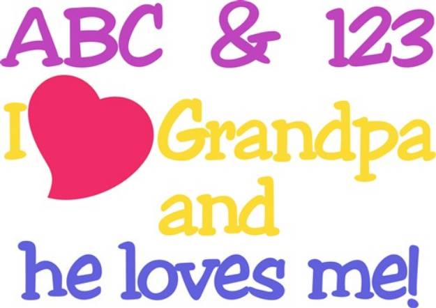 Picture of I Love Grandpa SVG File