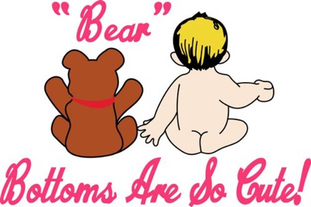 Picture of Cute Bear Bottoms SVG File