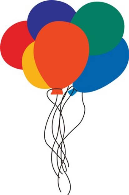 Picture of Cluster of Balloons SVG File