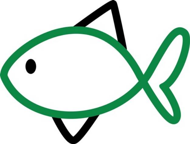 Picture of Outline Fish SVG File