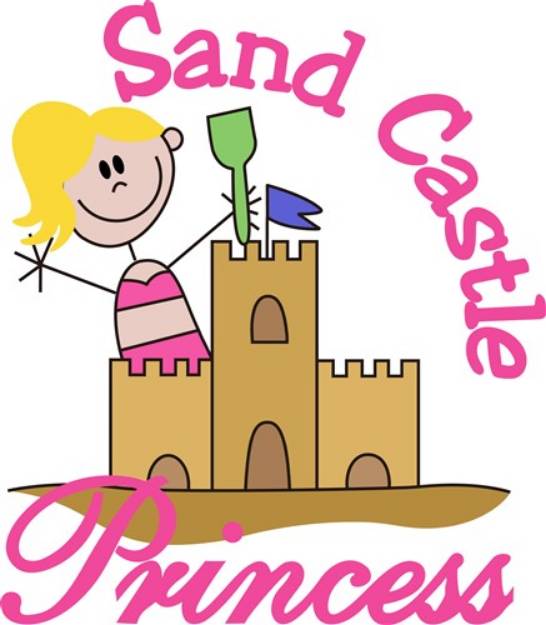 Picture of Sand Castle Princess SVG File