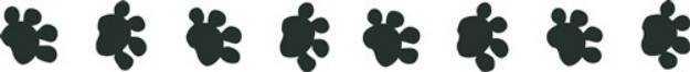 Picture of Dog Paw Border SVG File