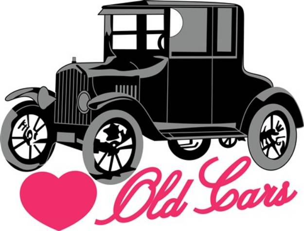 Picture of Love Old Cars SVG File