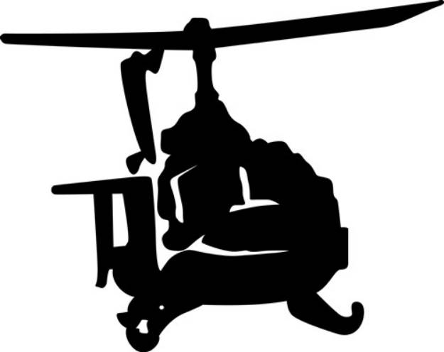 Picture of Helicopter Silhouette SVG File