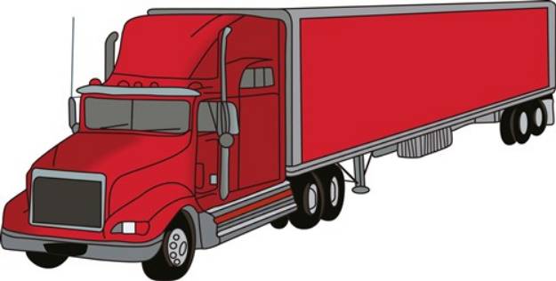 Picture of Semi-Truck SVG File