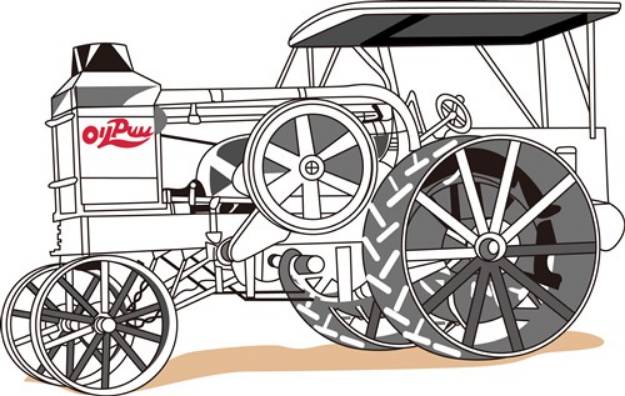 Picture of Antique Pulling Tractor SVG File
