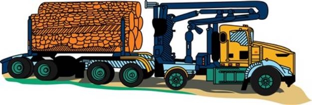 Picture of Logging Truck SVG File