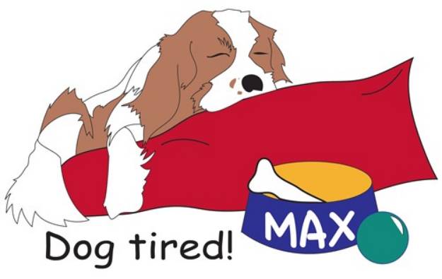 Picture of Dog Tired SVG File
