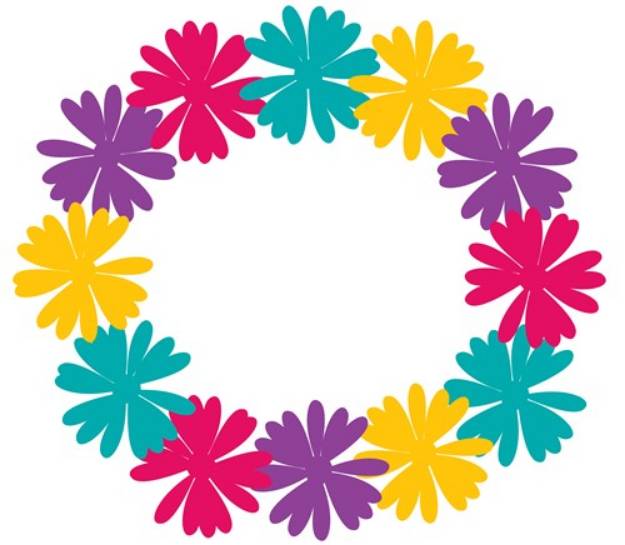 Picture of Daisy Wreath SVG File