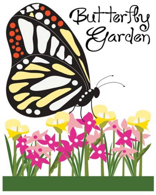 Picture of Butterfly Garden SVG File