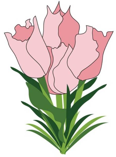 Picture of Tulip Bouquet SVG File