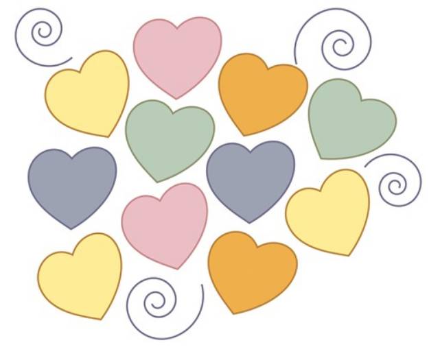 Picture of Colorful Hearts SVG File