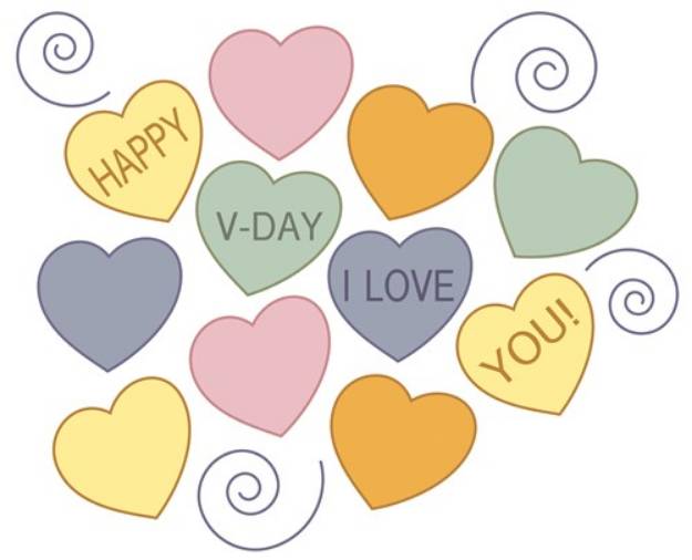 Picture of Happy V-Day SVG File