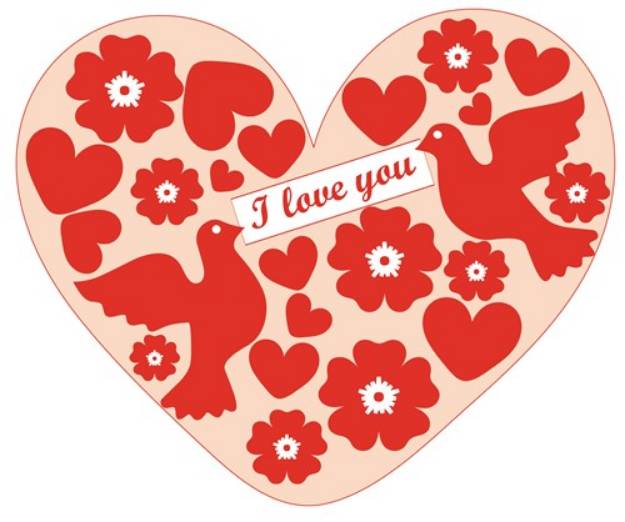 Picture of I Love You SVG File