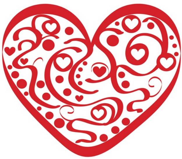 Picture of Valentine Swirl Heart SVG File