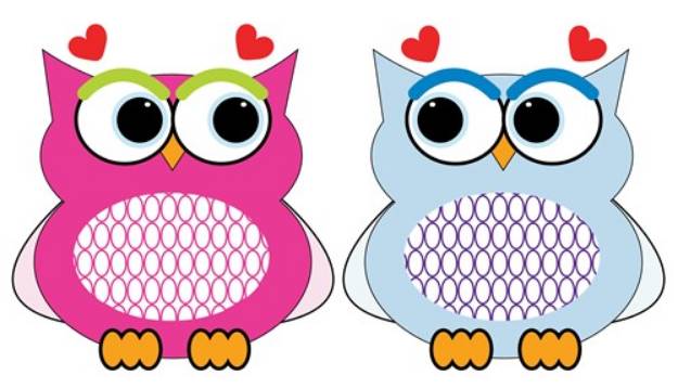 Picture of Valentine Owls SVG File