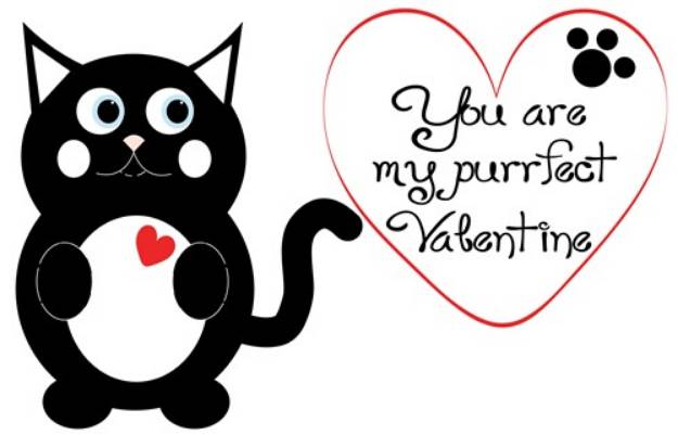 Picture of My Purrfect Valentine SVG File