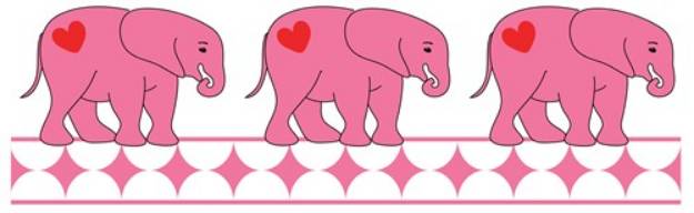 Picture of Triplet Elephants SVG File