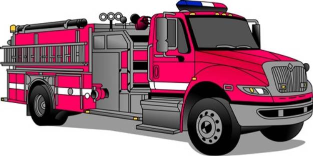 Picture of Fire Truck SVG File