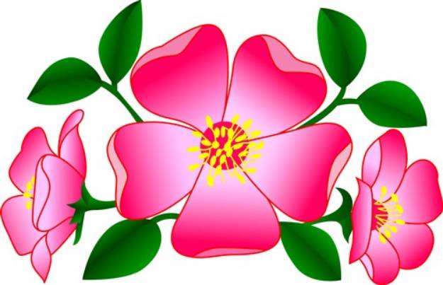 Picture of Prairie Rose SVG File