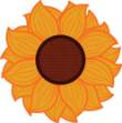 Picture of Sunflower Applique SVG File