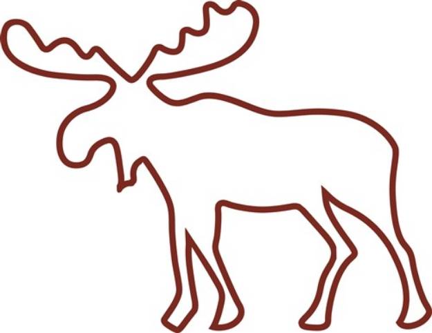 Picture of Moose Outline SVG File