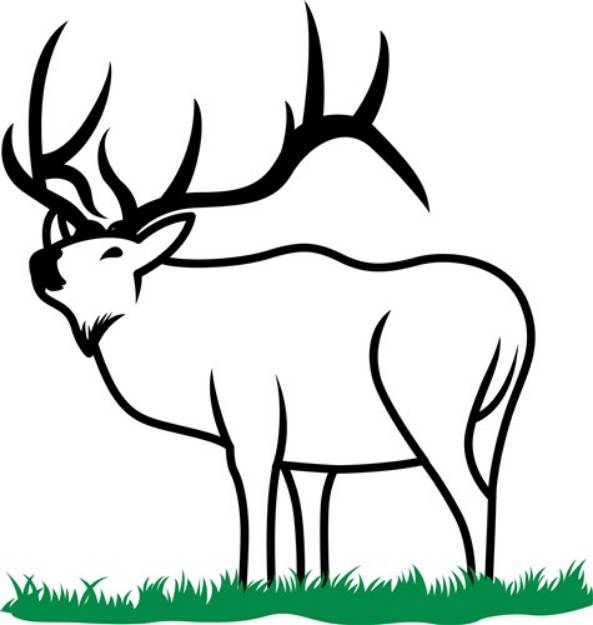 Picture of Elk Outline SVG File
