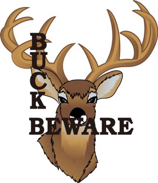 Picture of Buck Beware SVG File