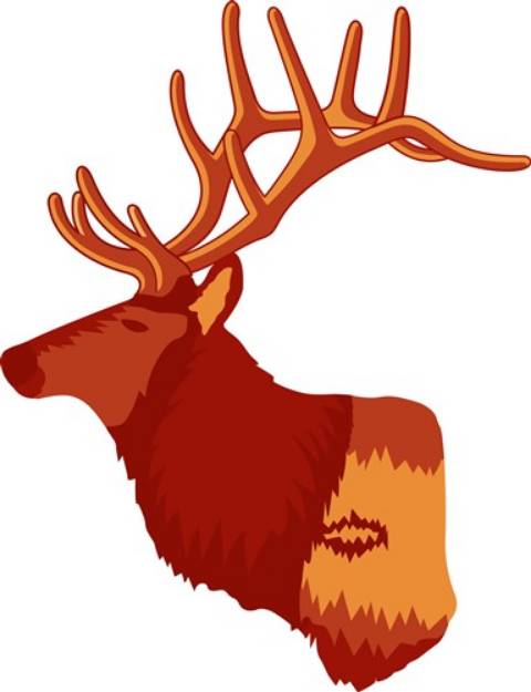 Picture of Elk Profile SVG File