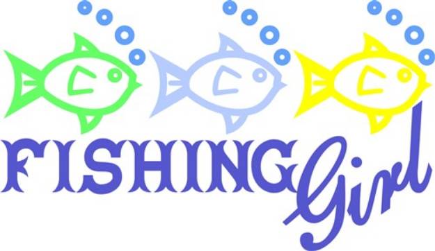 Picture of Fishing Girl SVG File