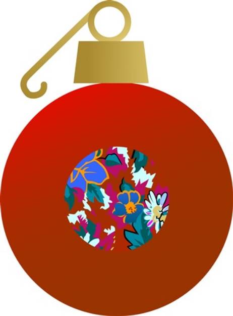 Picture of Christmas Ornament Appliqué SVG File