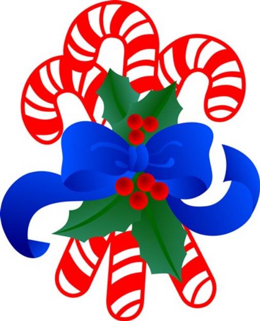 Picture of Candy Cane Bouquet SVG File