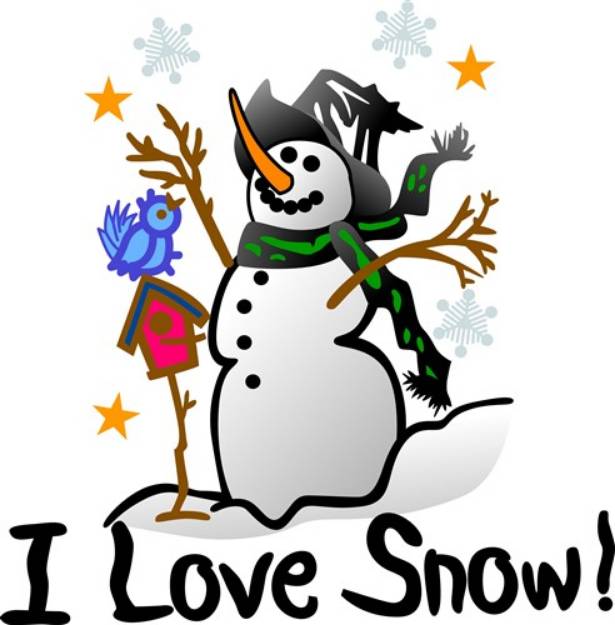Picture of I Love Snow SVG File