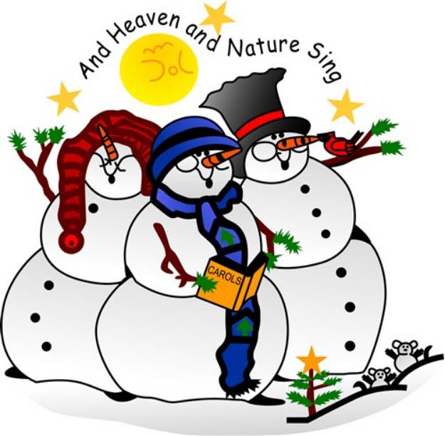 Picture of Snowmen Caroling SVG File