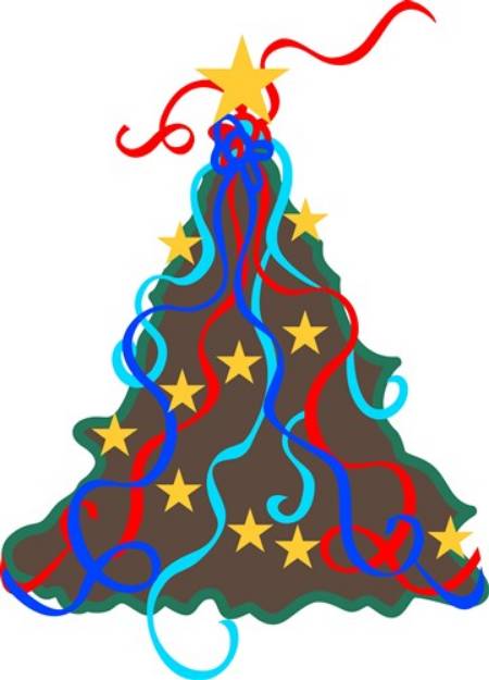Picture of Christmas Tree Applique SVG File