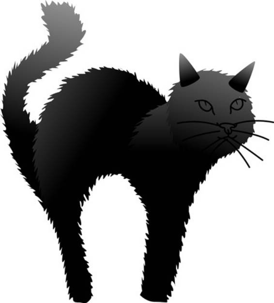 Picture of Black Cat Silhoutte SVG File