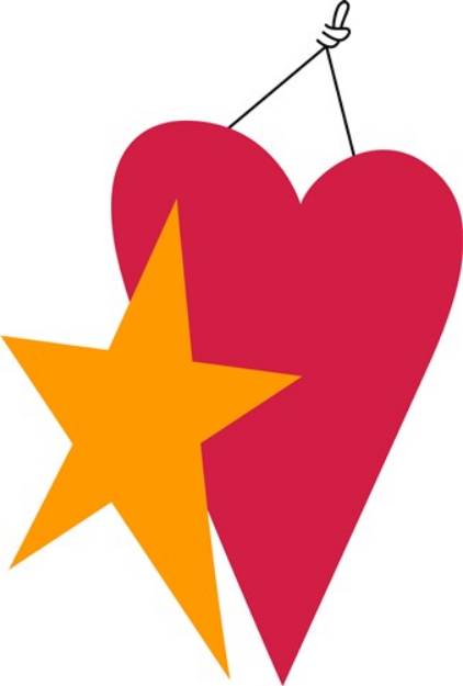Picture of Heart & Star SVG File