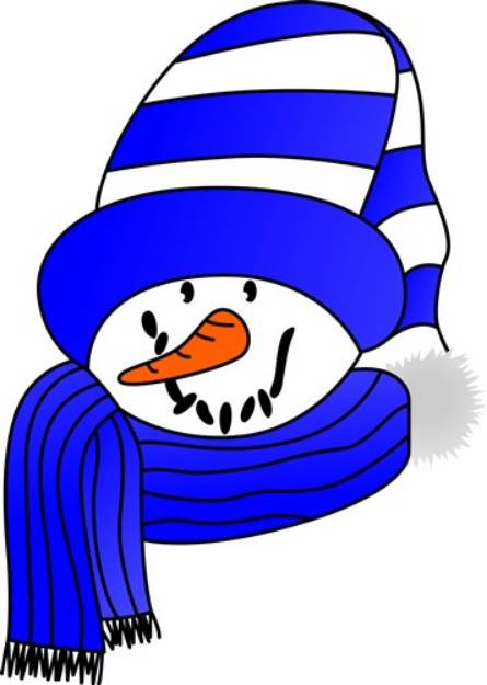 Picture of Snowman Face SVG File
