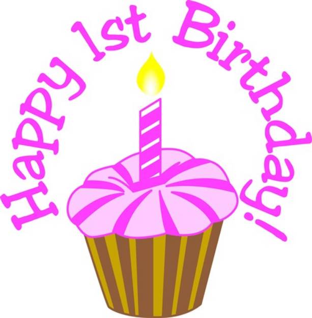 Picture of Happy 1st Birthday SVG File