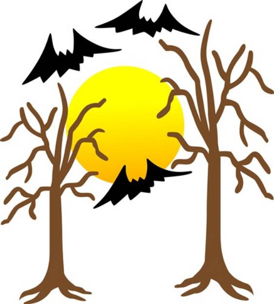 Picture of Halloween Trees SVG File