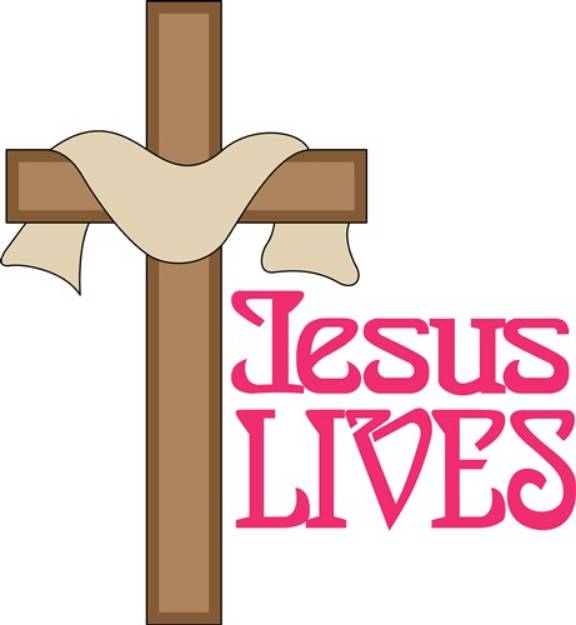 Picture of Jesus Lives SVG File